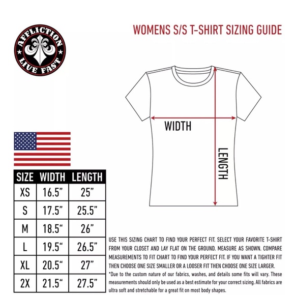 Affliction Women's T-Shirt Rock The Tigers Storm Black Biker Skull - Picture 5 of 5